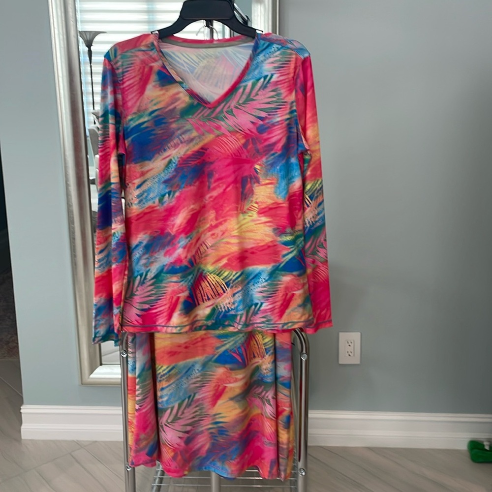 Reel Legends performance top & skirt set M